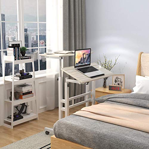 sogesfurniture Height Adjustable Stand up Desk Computer Stand Desk Home Office Desk with Standing and Seating,Maple BHUS-101-MP