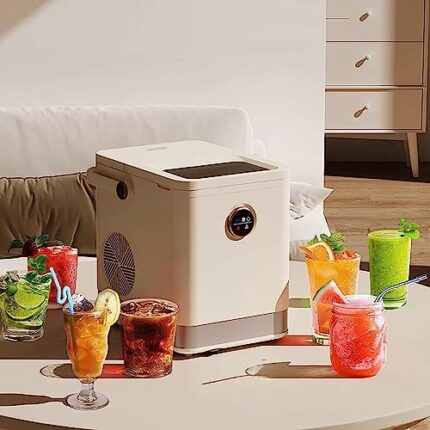 Shykey countertop ice machine Countertop Ice Maker, Ice Maker Machine 6 Mins 9 Bullet Ice, Portable Ice Maker Machine, Ice Maker for Home Kitchen