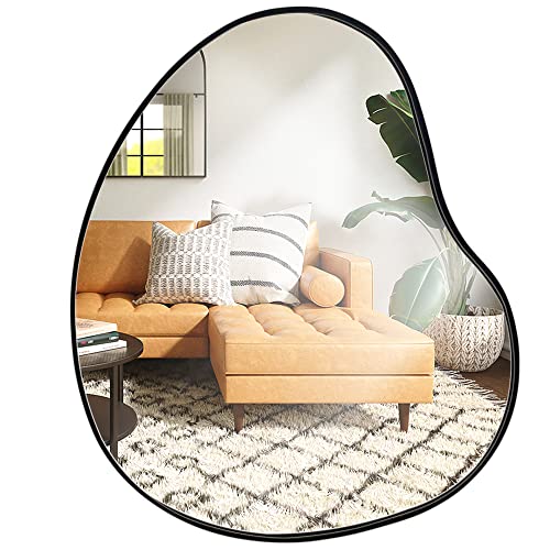 Mirrorize Irregular Wall Mirror, Asymmetrical Wall Mirror, Modern Abstract Wall Mirror Decor for Living Room Bathroom Bedroom Entryway 19"X27"