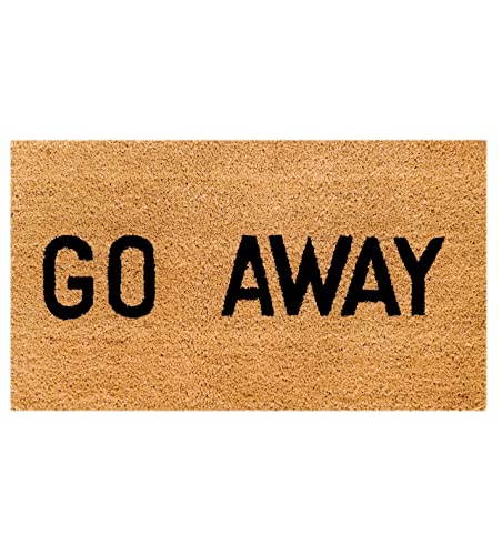 THEODORE MAGNUS Natural Coir Doormat with Non-Slip Backing - 17 x 30 - Outdoor / Indoor - Natural - Live Laugh Leave - COIR-1730-15-405
