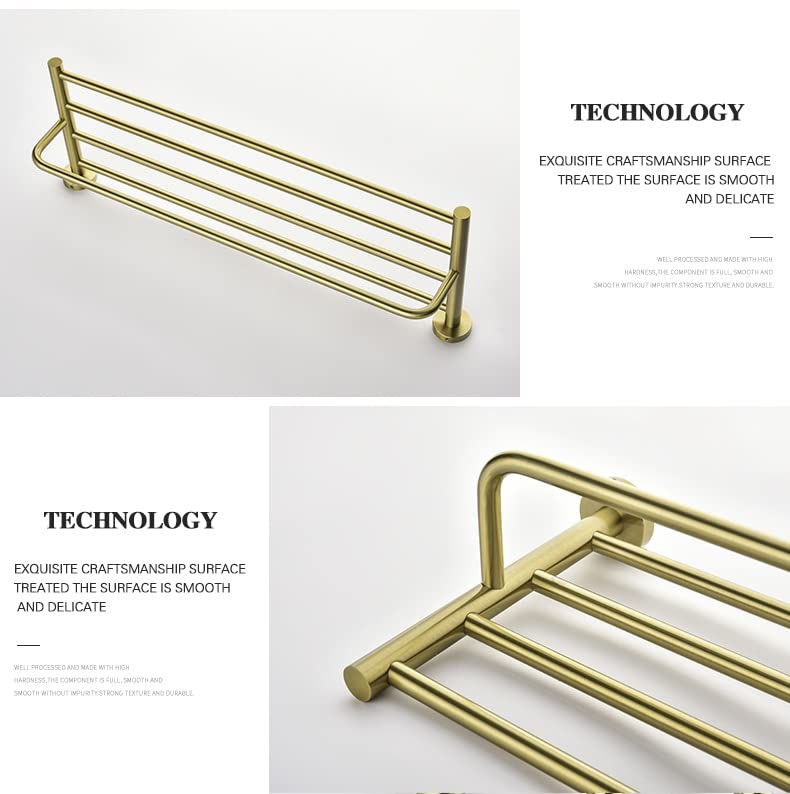 HIGOH Towel Racks, Bathroom Towel Rack Wall Mounted Towel Holder,Bathroom Accessories Towel Rack Shelf,Brushed Towel Hanger,Wall Mounted Towel Ho