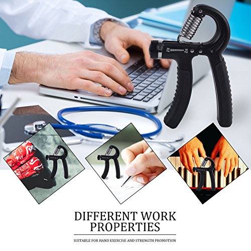 IDEAPRO Hand Grip Strengthener Adjustable Resistance (10-50kg),Hand Grip Exerciser,Forearm Grip, Hand Squeezer, Hand Exercise, Gripper, Finger St