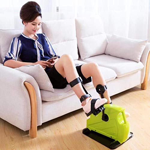 Pedal Rehabilitation Bike,Portable Mini Pedal Trainer,Under Desk Leg Arm Recovery Exerciser Cardio Training with Adjustable Resistance