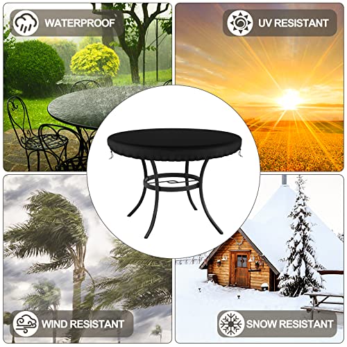 Garden Table Cover Round, Patio Table Top Cover, Outdoor Garden Furniture Cover, Fitted Round Table Cloth, Waterproof Tablecloth, Wipe Clean Tabl