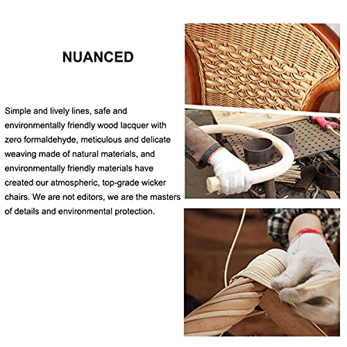 JHKGY Outdoor Club Chairs, Rattan Garden Chairs,Patio Balcony Furniture Dining Seats,All-Weather Wicker Chair,Outdoor Dining Chair for outside Pa