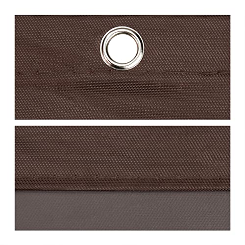 Relaxdays Rectangular Sun Shade Sail W x D: 3 x 4 m Water-Repellent UV Resistant with Guy Ropes Patio Balcony Brown