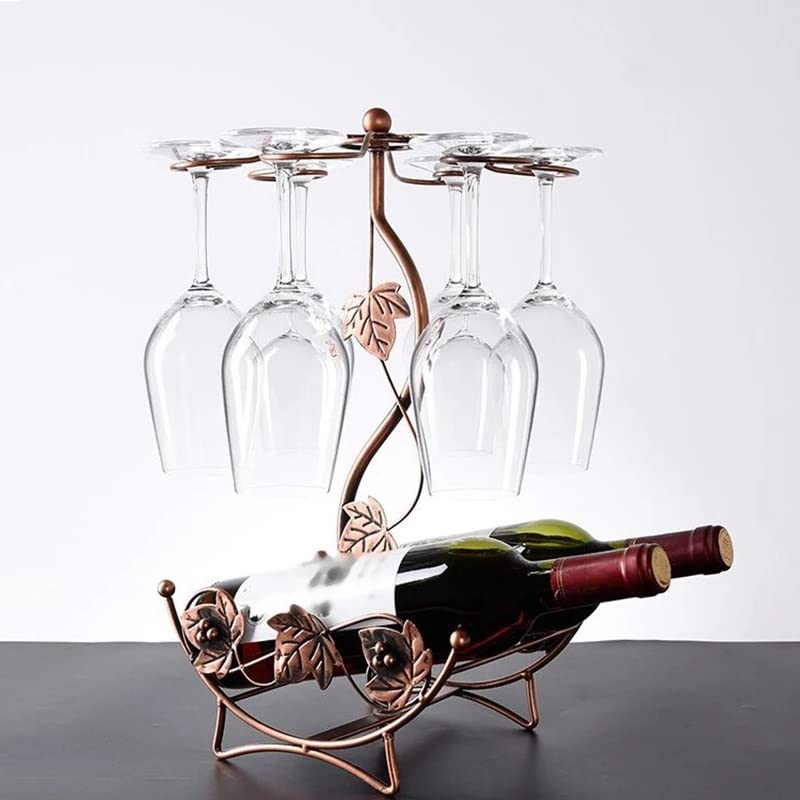 Maple Leaf Wine Rack Wine Holder Stand Hanging Drinking Stemware Rack Shelf Wine BottleCup Display Holder Home