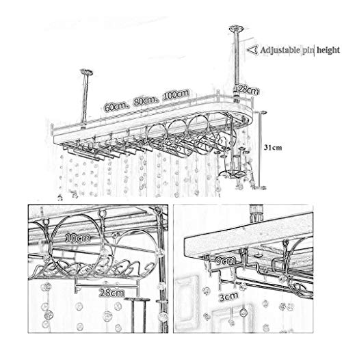 EYLINK European Solid Wood Wine Rack Wine Glass Holder Hanging Home Bar Counter Wine Cabinet Upside Down Goblet Holder Home Decoration