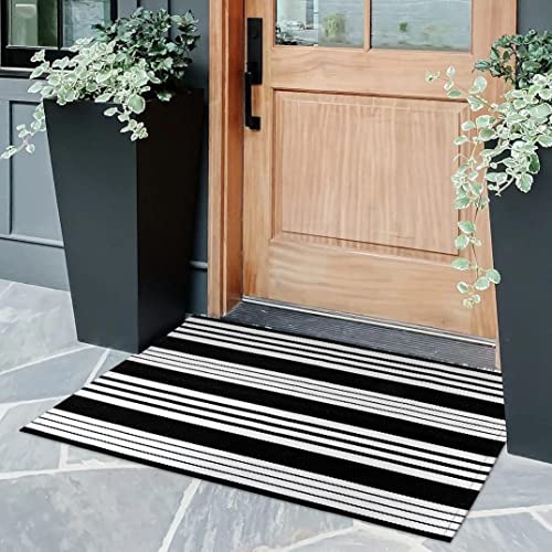 OJIA Front Door Mat 24'' x 35'' Fall Door Mats Outdoor Cotton Hand-Woven Indoor/Outdoor Small Area Rug Fall Welcome Mat for Front Porch/Home Entr