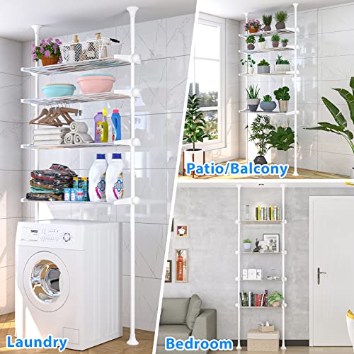 MIYA White Over Toilet Storage Shelves Bathroom Organizer