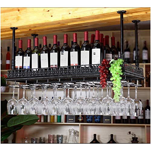 Stylish Simplicity Stylish Simplicity Industrial Retro Bar Floating Wine Rack Stylish Simplicity Glass Goblet Bracket Retro Iron Inverted Wine Gl