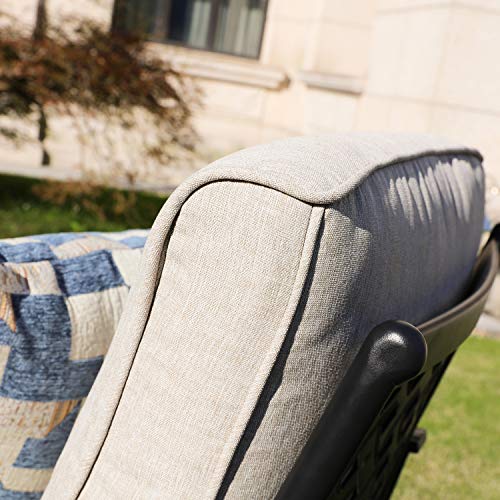Patio Festival ® Outdoor Chair Bistro Cushioned Rocking Sofa Chairs Patio Furniture Sets Modern Conversation Set with 5.1 Inch Thick Seat Cushion