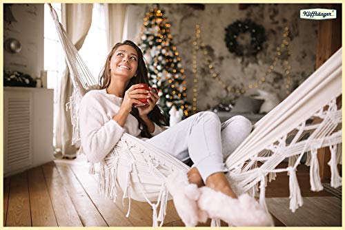 KLIFFHÄNGER Chain with two carabiners, variable attachment for hanging chair | Max Load 230 kg (500 lb) | different designs (Chain 66 cm)