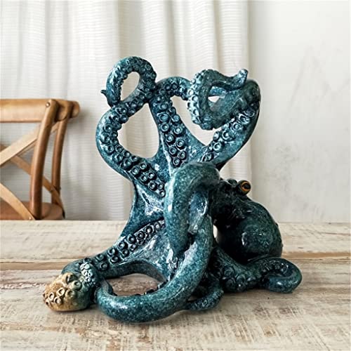 JJZXD Octopus wine rack resin wine bottle rack decoration craft wine set decoration bar supplies