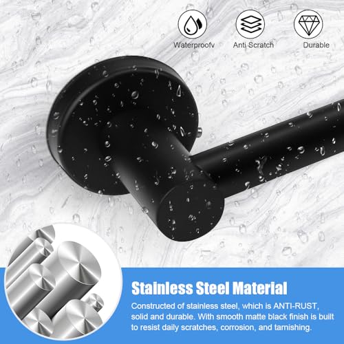 KITERI Adjustable Towel Rail 11.8 to 22.6 Inch Stainless Steel Towel Shelves Wall Mounted Towel Holder Towel Bar with Screws and Wrench for Kitch