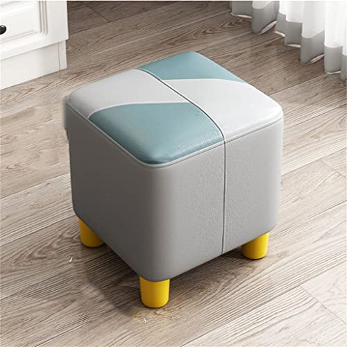 LUKEO Orange Small Stool, Household Small Stool, Living Room Sofa Stool, Soft Bag Stool (Color : Argento, Size : Talla �nica)