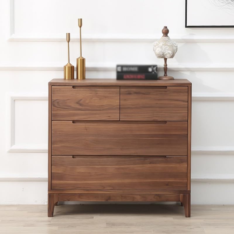 JYDQM Four-bucket Cabinet Walnut Side Cabinet Hotel Bedroom Bedside Drawer Locker