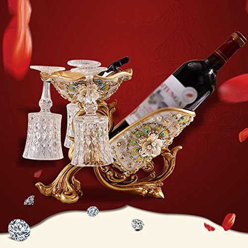 ZYZMH Red Wine Holder Living Room Luxury Wine Cabinet Decorations High Foot Wine Glass Holder Household Wine Bottle Rack