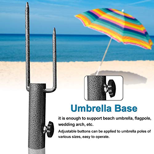KLOP256 Umbrella Ground Spike, Umbrella Spikes for Lawn, Heavy Duty Ground Spike for Parasol