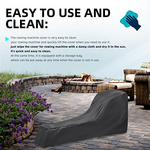 MRWiZMS Rowing Machine Cover, GYM Equipment Protective Cover, 210D Oxford Cloth Cover for Rowing Machine, Dustproof and Waterproof