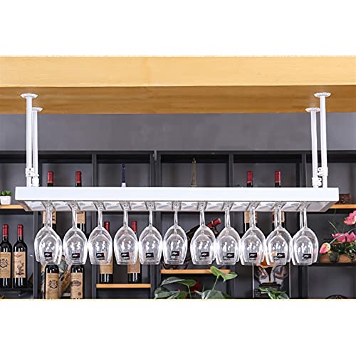 EYLINK Hanging Wine Rack, European Simple Creative Wine Rack, Home/Bar Counter/Wine Cabinet Adjustable Boom Wine Glass Holder, Upside Down Goblet