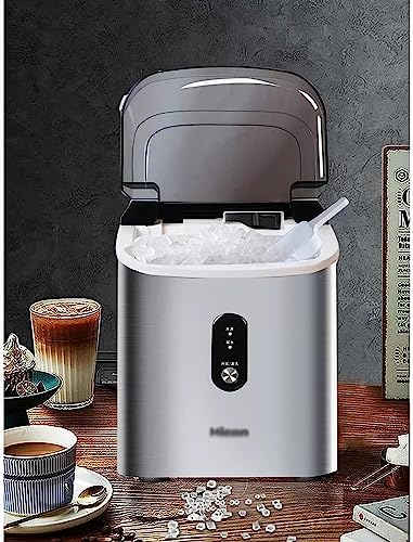 Shykey countertop ice machine Portable Countertop Ice Maker -33 lbs Daily Output, Self-Cleaning with Ice Scoop for Kitchen, Office, Bar, Party ic