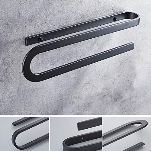 N/A Towel Bar Screws Mounting Towel Bars,Black Space Aluminum Towel Rack Kitchen Bathroom Towel Hanger Towel Rail