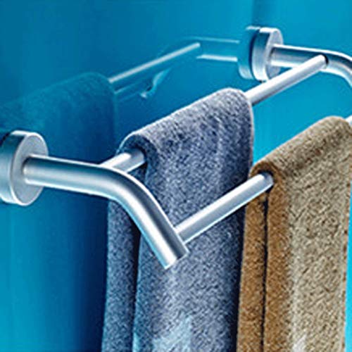 N/A Double Towel Bar Stainless Steel Bathroom Kitchen Towel Holder Dual Towel Rod Rustproof Wall Mount Towel rack