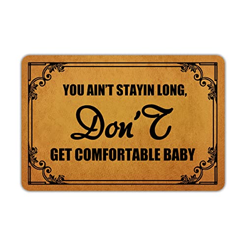 Front Door Mat Welcome Mat Sorry We're All Peopled Out Rubber Non Slip Backing Funny Doormat Indoor Outdoor Rug 24"(W) X 16"(L)