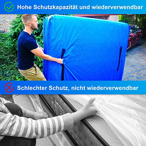 Mattress Cover for Moving,8 Handles Heavy Duty Moving House Mattress Bag (Queen Size)