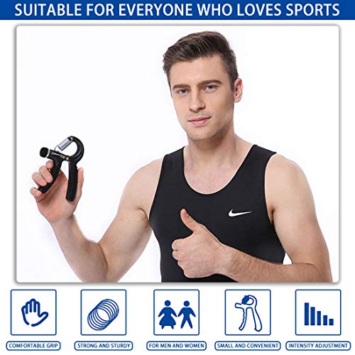 peinat 2 Pack Hand Grips Strengthener Hand Grippers Exerciser Adjustable Resistance 11-132 LBS for the Recovery of Patients With Hand Injury, Ath