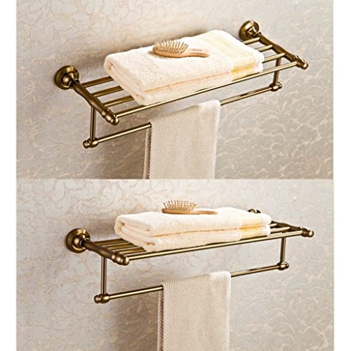 HIGOH Towel Racks,Bathroom Towel Rack Wall Mounted Towel Holder,Bathroom Accessories Aluminum Antique Towel Rack/Bar,Towel Holder Shelf,Bath Hard