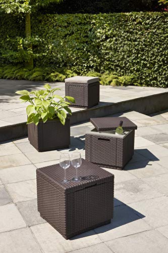 Keter Ice Cube Beer and Wine Cooler Table Perfect for Your Patio, Picnic, and Beach Accessories