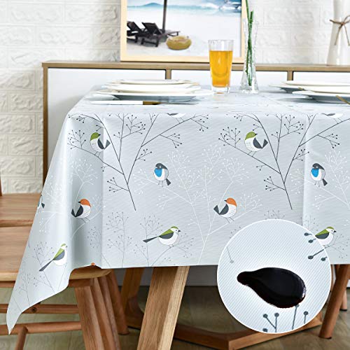 LOHASCASA Christmas Tablecloth Vinyl Oilcloth Tablecloth Small Rectangle Peva Vynle Wipeable PVC Waterproof Plastic Spill Proof Tablecloths Weigh