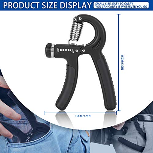 peinat 2 Pack Hand Grips Strengthener Hand Grippers Exerciser Adjustable Resistance 11-132 LBS for the Recovery of Patients With Hand Injury, Ath