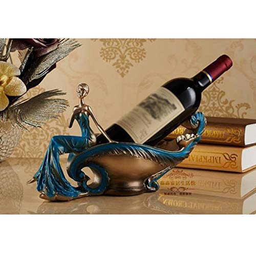 MGWYE Beauty Wine Rack Home Accessories Resin Crafts Decoration Living Room Wine Cabinet Decoration
