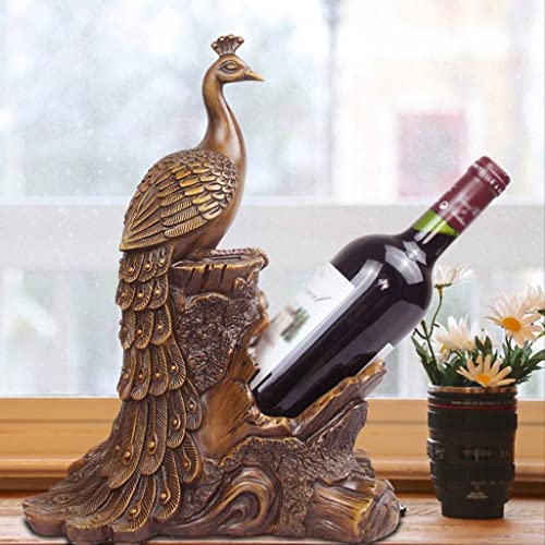 NEOCHY Wine Rack - Peacock Wine Rack Decoration Wine Cabinet Decorations Living Room Art Home Gift