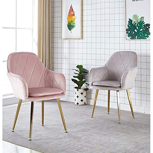 Modern Kitchen Dining Room Chairs Velvet Dining Chairs Upholstered Accent Armchair Vintage Leisure Chair Metal Golden Legs For Dining Living Room