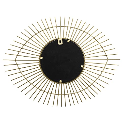 Kusso Gold Metal Eye Shaped Wall Mirror for Bathrooms Bedrooms Living Rooms or Hallways