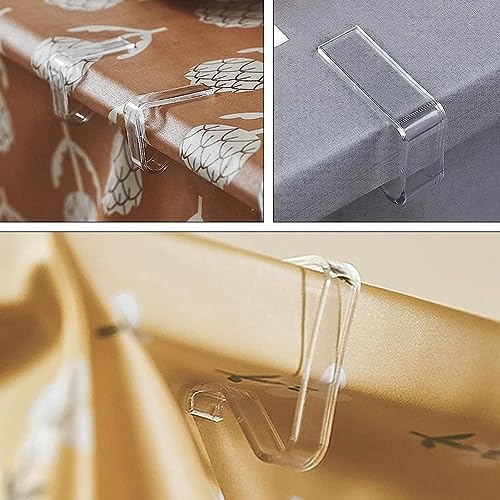 GORGECRAFT 28Pcs 2 Colors Plastic Tablecloth Clips Table Cloth Clamps Skirt Clips Hold Down Table Cover Holder for Home Kitchen Outside Picnics W