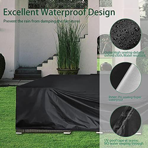 Patio Furniture Set Cover Outdoor Sectional Sofa Set Covers Waterproof Outdoor Dining Table Chair Cover 315cm