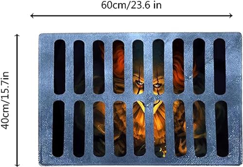 LAPUOTSP Halloween 3D Illusion Clown Doormat, 15.7 "x 23.6" Horror Movie Clown Doormat, Halloween Outdoor, Indoor Anti Slip, dust Removal Decorat