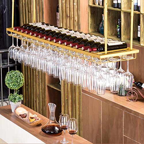EYLINK European Wine Rack Iron Hanging Wine Rack Upside Down Wine Glass Holder Simple And Stylish Used In Restaurants, Bars, Homes, Etc. Home Dec
