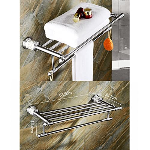 HIGOH Towel Racks,Bathroom Towel Rack Wall Mounted Towel Holder,Stainless Steel Towel Rack,304 Bathroom Rack with Single Towel Bar,Wall Mounted B