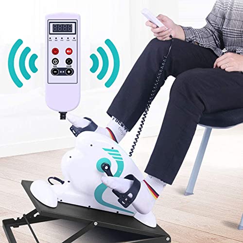 LUNEZY Electric Pedal Exerciser Portable Fitness Exercise Bike Knee Leg Exercise Peddling Machine Adjustable Fitness Rehab Equipment For Seniors
