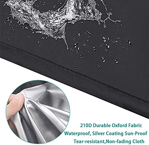COOSOO Patio Chairs Cover Oxford Cloth Waterproof Dust-proof Sofa Furniture Cover Deep Seat Cover Protector for Outdoor Open Air Balcony Wicker C
