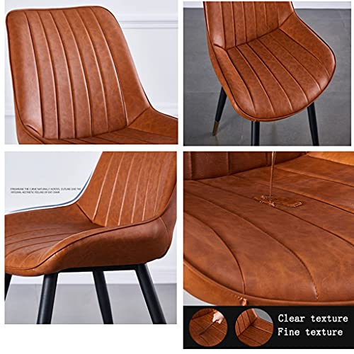 Kitchen Dining Room Furniture Chairs Dining Chairs Set Of 6 Kitchen Chairs with PU Cushion Seat Back, Modern Mid Century Living Room Side Chairs