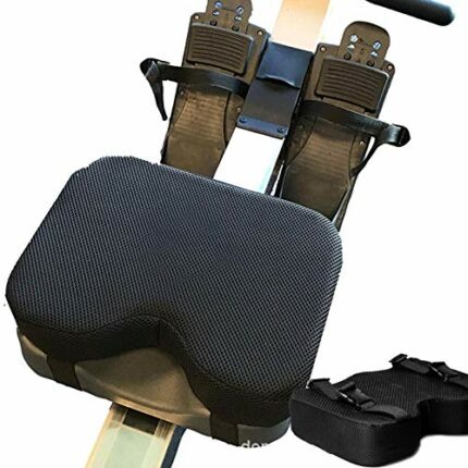 Rowing Machine Cushion Concept 2 Rowing Machine Seat Pad With Thicker Memory Foam Washable Cover and Straps Also Works Great with Exercise Recumb
