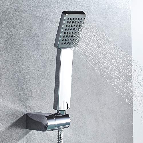 Ibergrif M20202 Shower Head, High Pressure Square Shower Heads, Universal Handheld Shower Head, Saving Shower Head, Rainfall Shower Head for Bath