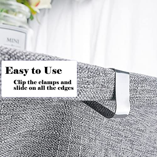 DDUP Table cloth clips 12 Pcs Tablecloth Clips - Heavy Duty Picnic Table Clips, Stainless Steel Table Cloth Cover Clamps, Table Cloth Holders Ide